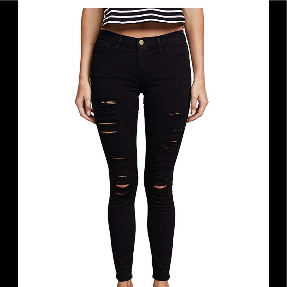 Frame Le Skinny de Jeanne Distressed